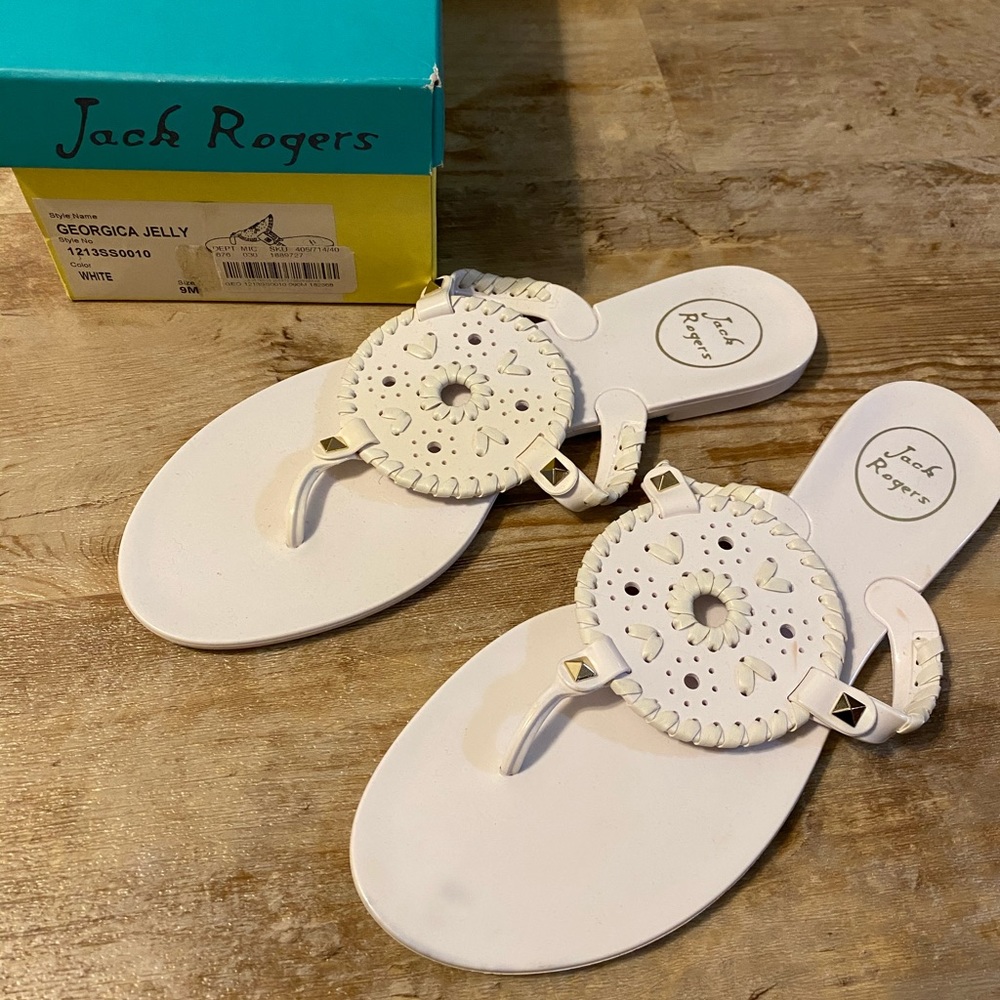 Jack Rogers White Sandals